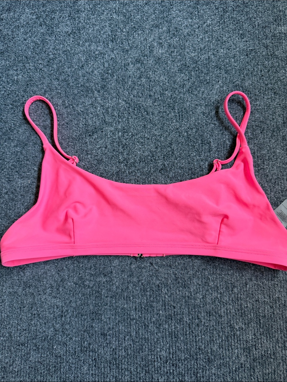 Neon Pink Scoop Bikini Top — Women's Swimwear
